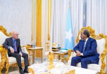 Madaxweyne Xasan oo Madaxtooyada ku qaabilay ku-simaha Wakiilka Gaarka ah ee Xoghayaha Guud ee Qaramada Midoobay